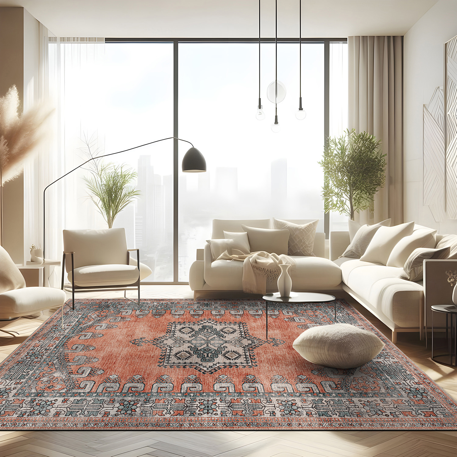 CAMILSON Oriental Retro Persian Traditional Vintage Distressed Non ...