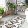 thumbnail image 1 of CAMILSON Oriental Retro Persian Traditional Vintage Distressed Non-Shedding Indoor Area Rug(4006-Beige 2x7), 1 of 10
