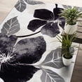 thumbnail image 1 of CAMILSON Solana Non Slip Modern Floral Indoor Area Rug Black/Grey 5x7, 1 of 8