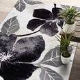 thumbnail image 1 of CAMILSON Solana Non Slip Modern Floral Indoor Area Rug Black/Grey 8x10, 1 of 8