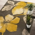 thumbnail image 1 of CAMILSON Solana, Non Slip Modern Floral Indoor Area Rug, Yellow/Brown 6x9, 1 of 9