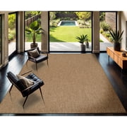 CAMILSON Easy Jute Rug Indoor Outdoor Farmhouse Area Rugs Natural 5x7
