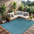 thumbnail image 1 of CAMILSON Solid Washable Waterproof Outdoor Indoor Area Rug Gray 8x10, 1 of 9