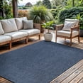 thumbnail image 1 of CAMILSON Solid Washable Waterproof Outdoor Indoor Area Rug Navy 8x10, 1 of 9