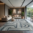 thumbnail image 1 of CAMILSON Spring Geometric Arch Striped Easy-Cleaning Non-Shedding Washable Outdoor Indoor Area Rug Blue 9x12, 1 of 9