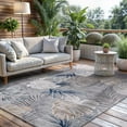 thumbnail image 1 of CAMILSON Spring Leaf Tropical Botanical Easy-Cleaning Non-Shedding Washable Outdoor Indoor Area Rug Blue 5x7, 1 of 11