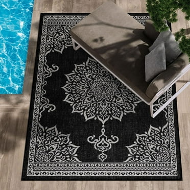 4x6 Water Resistant, Indoor Outdoor Rugs for Patios, Front Door Entry ...
