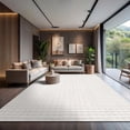 thumbnail image 1 of CAMILSON Ultra Soft High Pile Fluffy Non-Slip Indoor Area Rugs White 5x7, 1 of 9