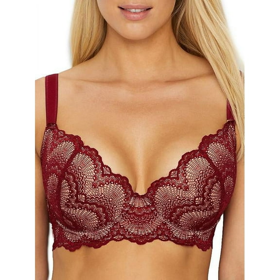 CAMIO MIO Garnet Lace Balcony Underwire Bra, US 32D, UK 32D, NWOT