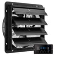 thumbnail image 1 of CAMMOO 16" Wall Mount Fan with Smart Touchscreen Controller, 10-Speed Shutter Exhaust Fan for Garage, Attic & Greenhouse, Black, 1 of 7