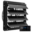 thumbnail image 1 of CAMMOO 18" Wall Mount Fan with Smart Touchscreen Controller, 10-Speed Shutter Exhaust Fan for Garage, Attic & Greenhouse, Black, 1 of 7