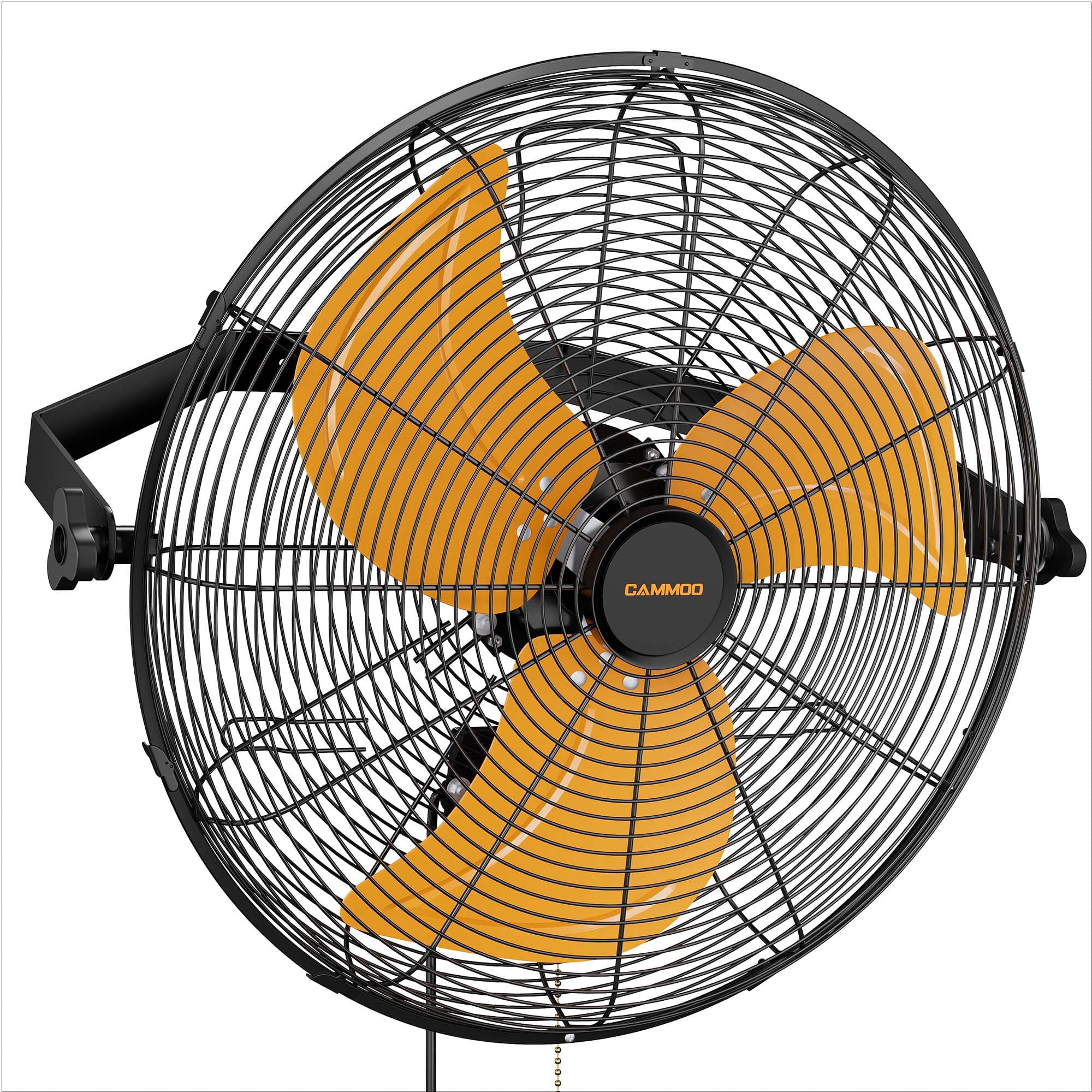 CAMMOO 18 Inch Wall Mount Fan, 360°Tilt Adjustment, 3-Speed IP44 ...
