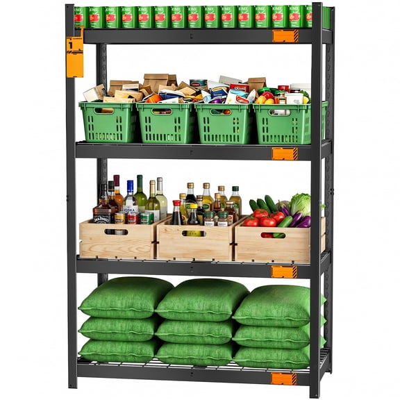 CAMMOO 4-Tier Metal Garage Storage Shelves, 40" W x 20" D x 60" H, 3200 lbs Capacity