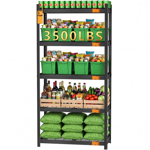 CAMMOO 5-Tier Metal Garage Storage Shelves, 36" W x 16" D x 72" H, 3500 lbs Capacity