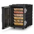 thumbnail image 1 of CAMMOO 95QT Insulated Food Pan Carrier, Catering Food Warmer with Wheels for 6 Full-Size Pans, 304 Stainless Steel Latch, Hot Box for Catering Restaurant Party, 1 of 10