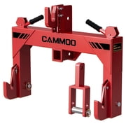 CAMMOO Cat 1 3-Point Quick Hitch with 2" Trailer Hitch Receiver, No Bushing Required Heavy Duty Tractor Accessories and Towing Hitch, 3000 lbs, Red