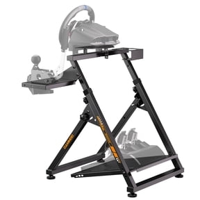 CAMMOO Foldable High Compatible Sim Racing Wheel Stand Simulator Fits Handbrake,Height Adjustable,Cup Holder,29 Holes Wheel Panel & 26 Holes Shifter Panel