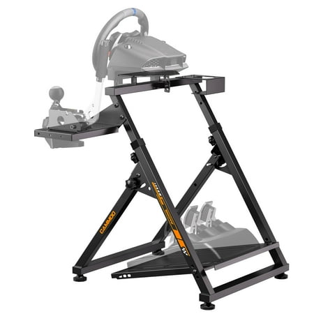 CAMMOO Foldable High Compatible Sim Racing Wheel Stand Simulator Fits Handbrake,Height Adjustable,Cup Holder,29 Holes Wheel Panel & 26 Holes Shifter Panel