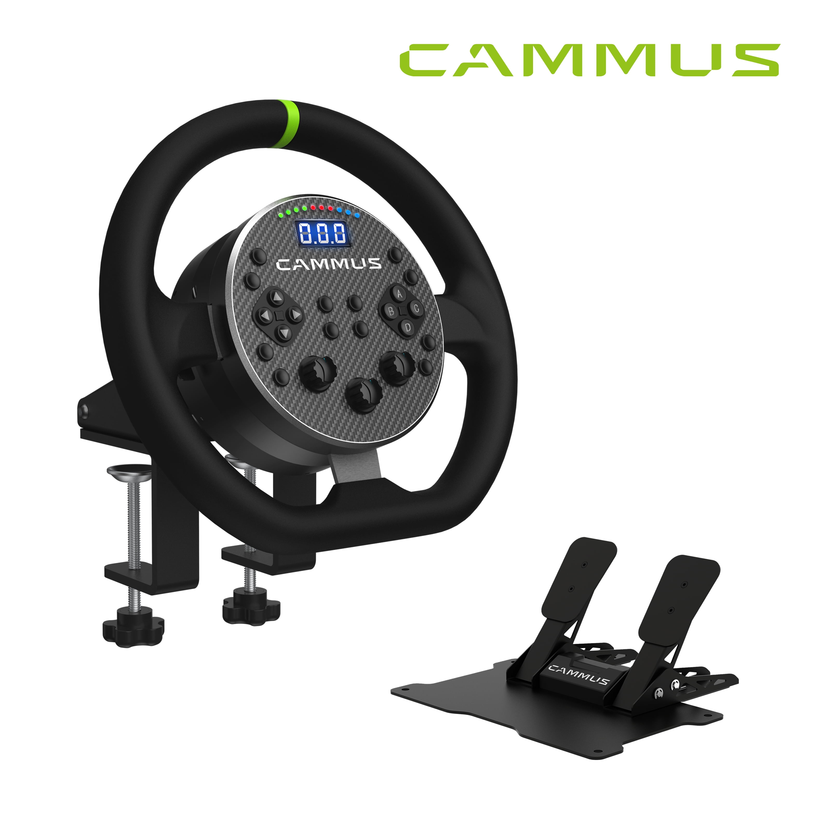CAMMUS C5 Steering Wheel Bundle,Gaming Direct Drive Driving Wheel with