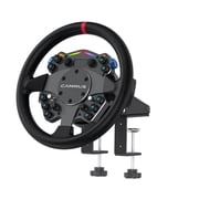 CAMMUS Racing Simulator C12, Leather Wheel Cover, Real Force Feedback, Magnetic Paddle Shifters, PC, Black