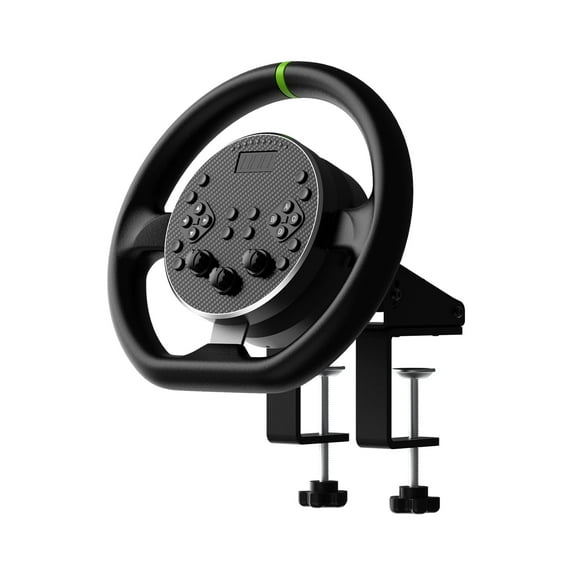 CAMMUS Racing Simulator C5 ,Genuine Leather Wheel Cover + Real Force Feedback, Magnetic Paddle Shifters,PC - Black
