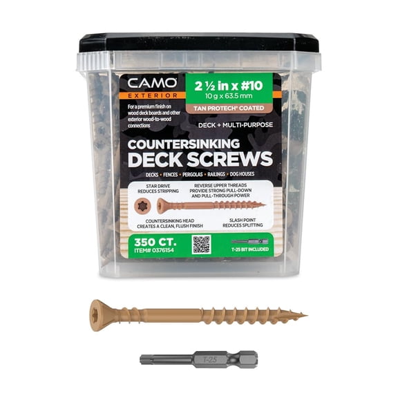 CAMO 2-1/2" X #10 - COUNTERSINKING Deck Screw 350 Count