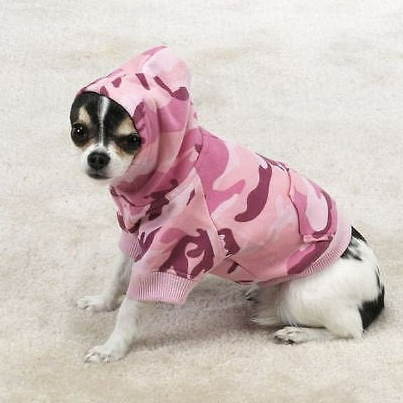 CAMO HOODIES for DOGS Camouflage Warm Dog Sweatshirts (xxLarge Pink)