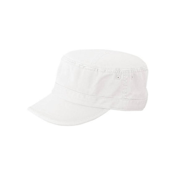 CAMO TWILL WASHED ARMY CAP - White