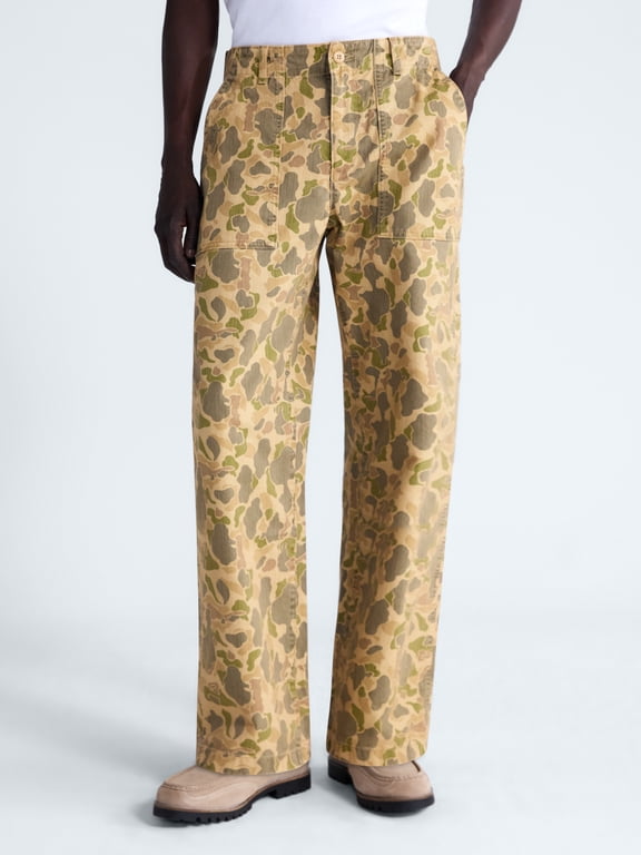 Men's Cotton Camo Utility Pants, Waist Sizes 30-38