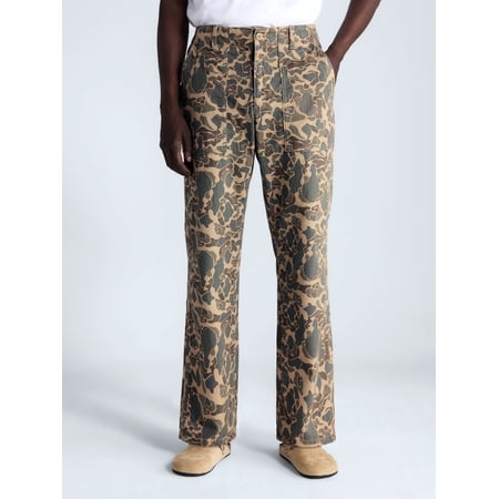 Free Assembly Men's Cotton Camo Utility Pants, Waist Sizes 30-38