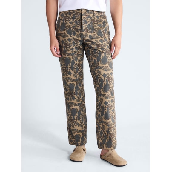Free Assembly Men's Cotton Camo Utility Pants, Sizes 30-38