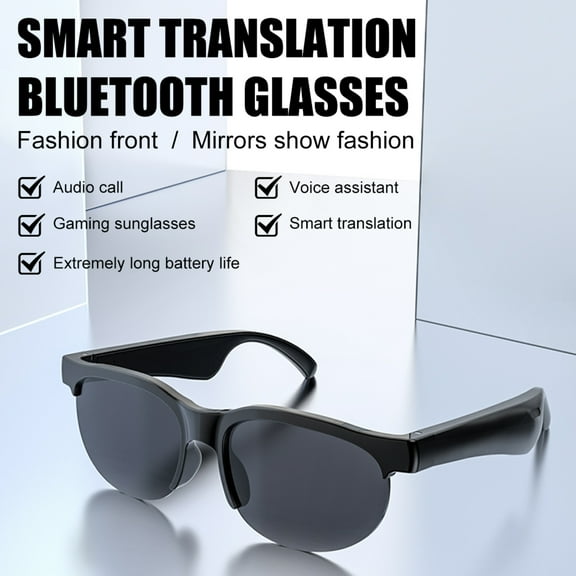 CAMOTUSE 144-Language Smart Sunglasses Glasses UV Protection Translator Glasses & Headset NEW