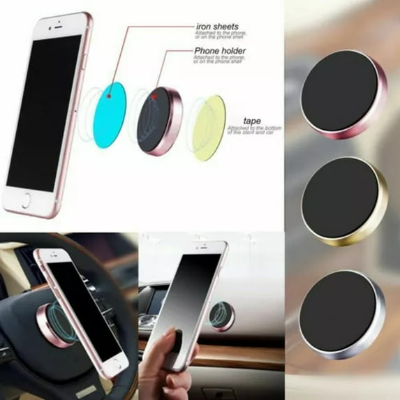 CAMOTUSE 2 Pack Magnetic Car Mount Universal Phone Holder Universal Stick On Dashboard