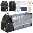 thumbnail image 1 of CAMOTUSE 3-in-1 Baby Diaper Bag Backpack with Changing Station Portable Mommy Travel Bag Black, 1 of 7