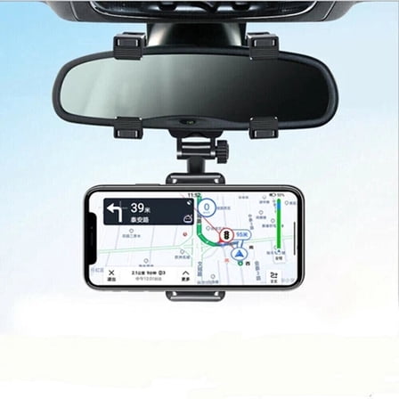 WIKCOVER Universal 360 Rotation Car Rear View Mirror Mount Stand GPS Cell Phone Holder