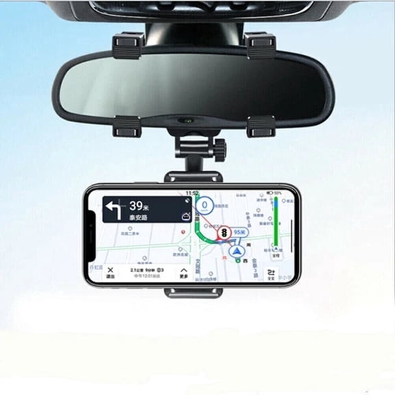 WIKCOVER Universal 360 Rotation Car Rear View Mirror Mount Stand GPS Cell Phone Holder