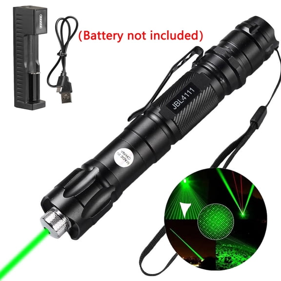 WIKCOVER Green Laser Pointer 6000 Miles High-Power Visible Beam Suitable for Stargazing and Presentations, Batteries Not Included