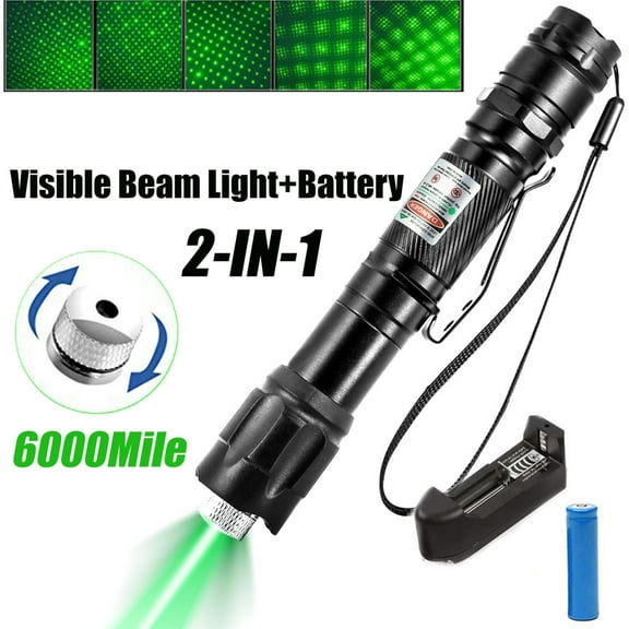 CAMOTUSE Green Laser Torch 532nm USB Rechargeable High Power Strong Beam for Hunting Astronomy