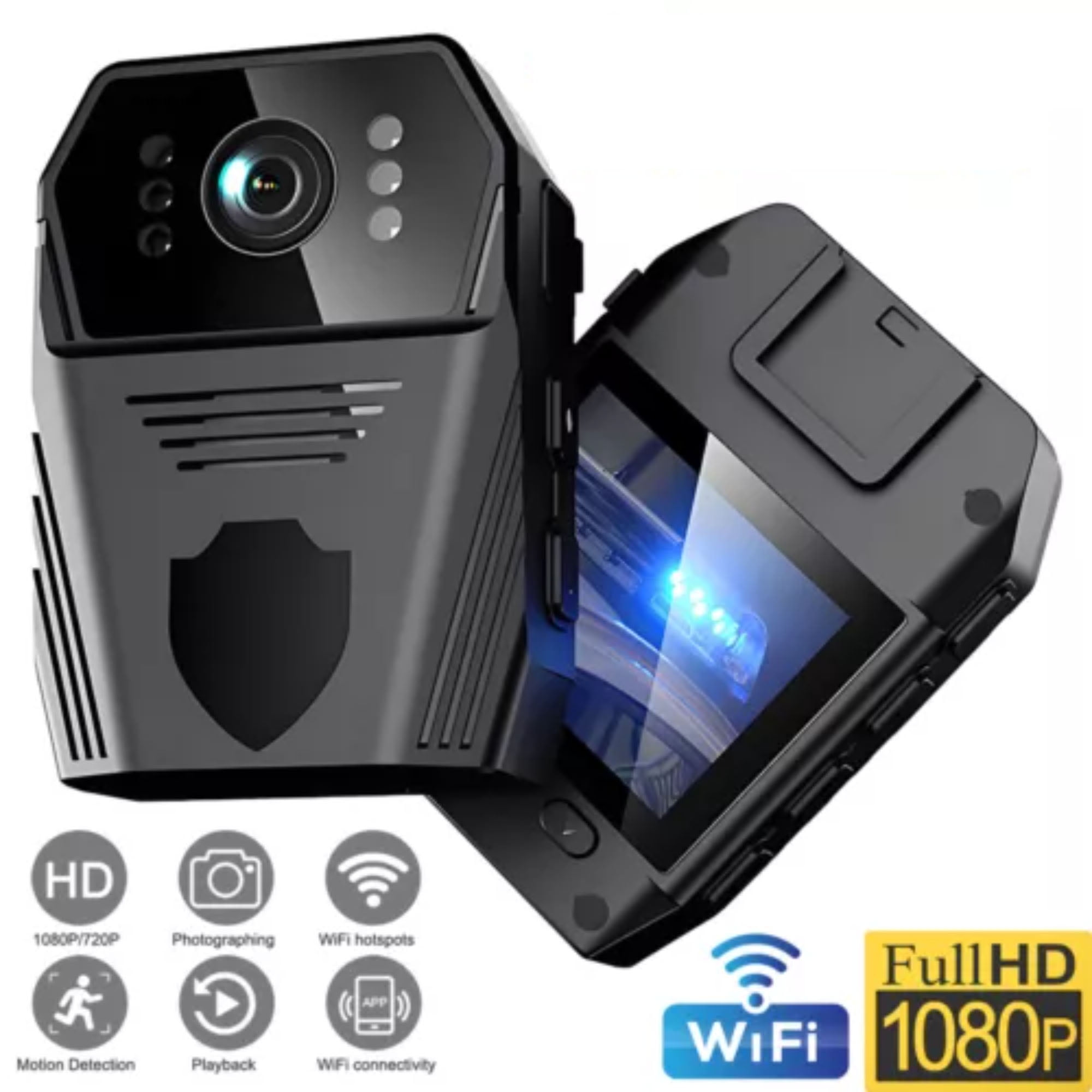CAMOTUSE HD 4K Mini Camera Camcorder Body Police Cam with Audio Video ...