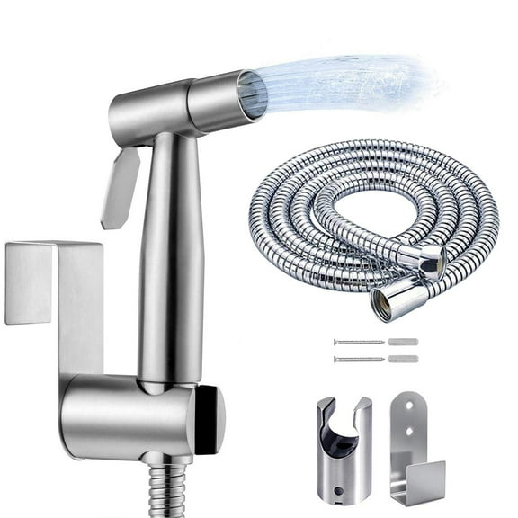 CAMOTUSE Stainless Steel Handheld Bathroom Spray Shower Head Toilet Shattaf Hose for Portable Travel Compact & Durable Shattaf