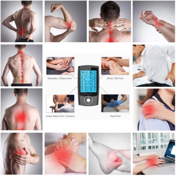 CAMOTUSE TENS Unit 24 Modes Muscle Stimulator Machine for Pain Relief, EMS Pulse Massager Therapy Device