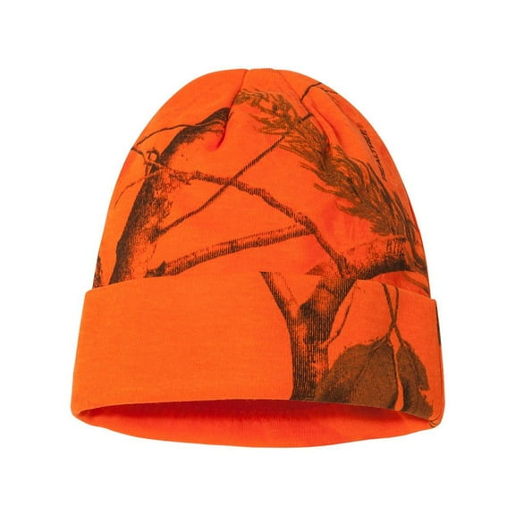 COUVER Camouflage Hunting Knit Cap with Acrylic Lining, Cotton Blend, 12 inch, ALL PURPOSE BLAZE ORANGE