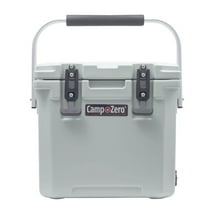 CAMP-ZERO 12L Premium Cooler/Ice Chest with Carry Handle and 2 Molded-in Cup Holders with Drain Channels | Sage
