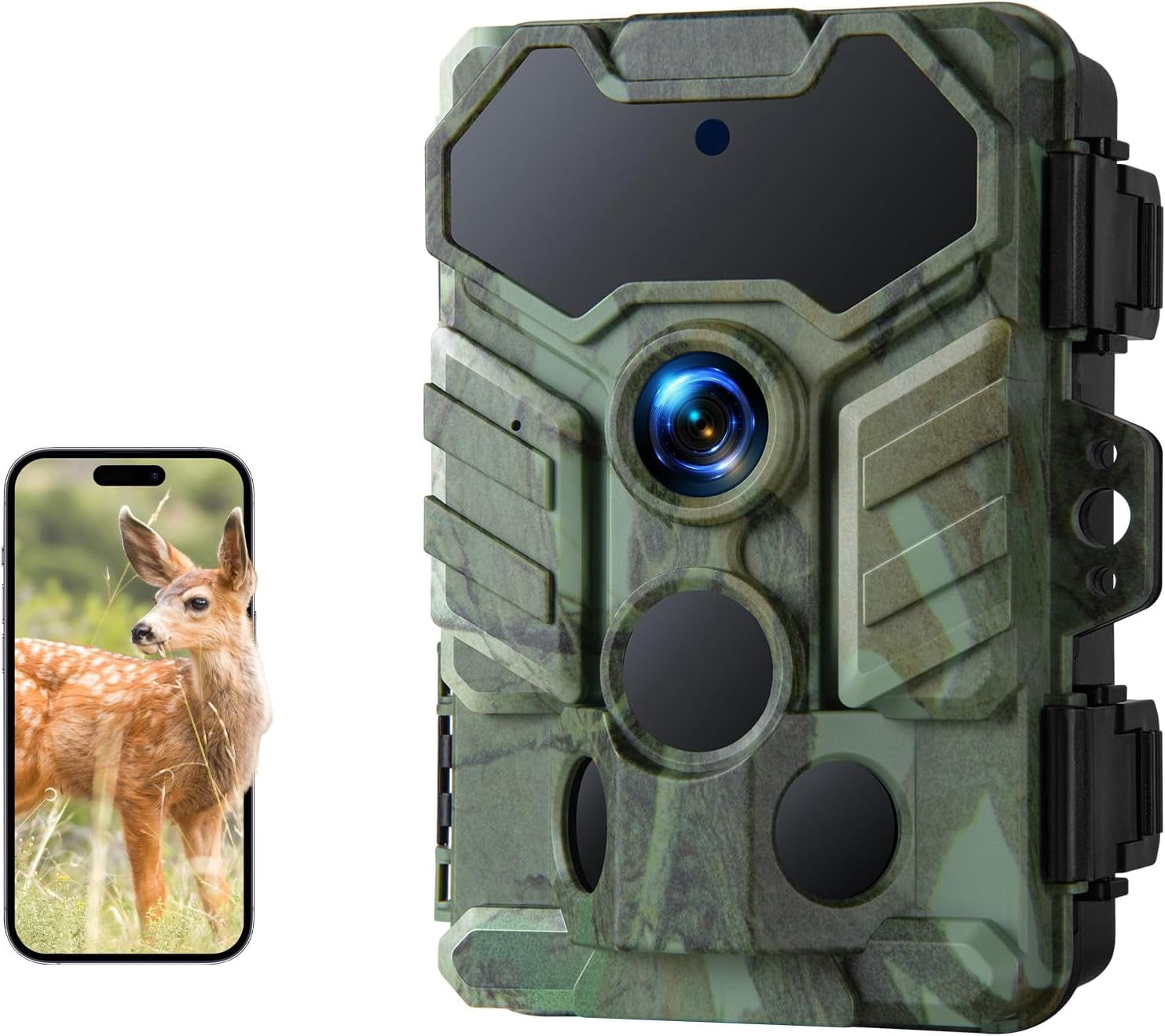 CAMPARK 1080P 32MP Trail Game Camera WiFi Hunting Deer Camera with Infrared Night Vision Waterproof Trail Cam for Wildlife Monitoring