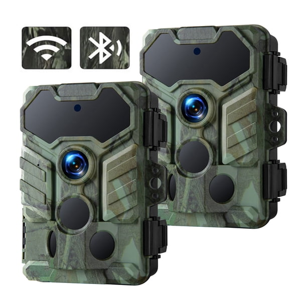 CAMPARK 2 PACK Trail Camera 32MP Hunting Game Camera with PIR Motion Detection 120 Wide Angle - Night Vision IP66 Waterproof