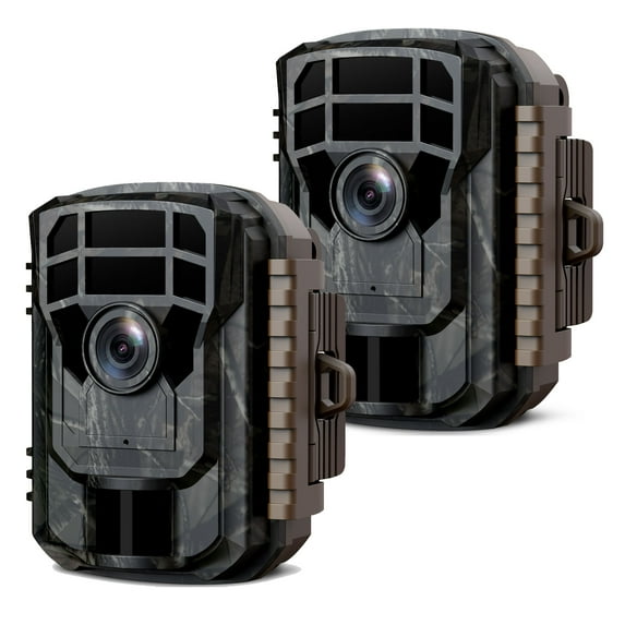 CAMPARK 2 PACK Trail Camera 36MP 2K Hunting Game Camera with Infrared Night Vision Motion Activated Waterproof Deer Trail Cam for Wildlife Monitoring