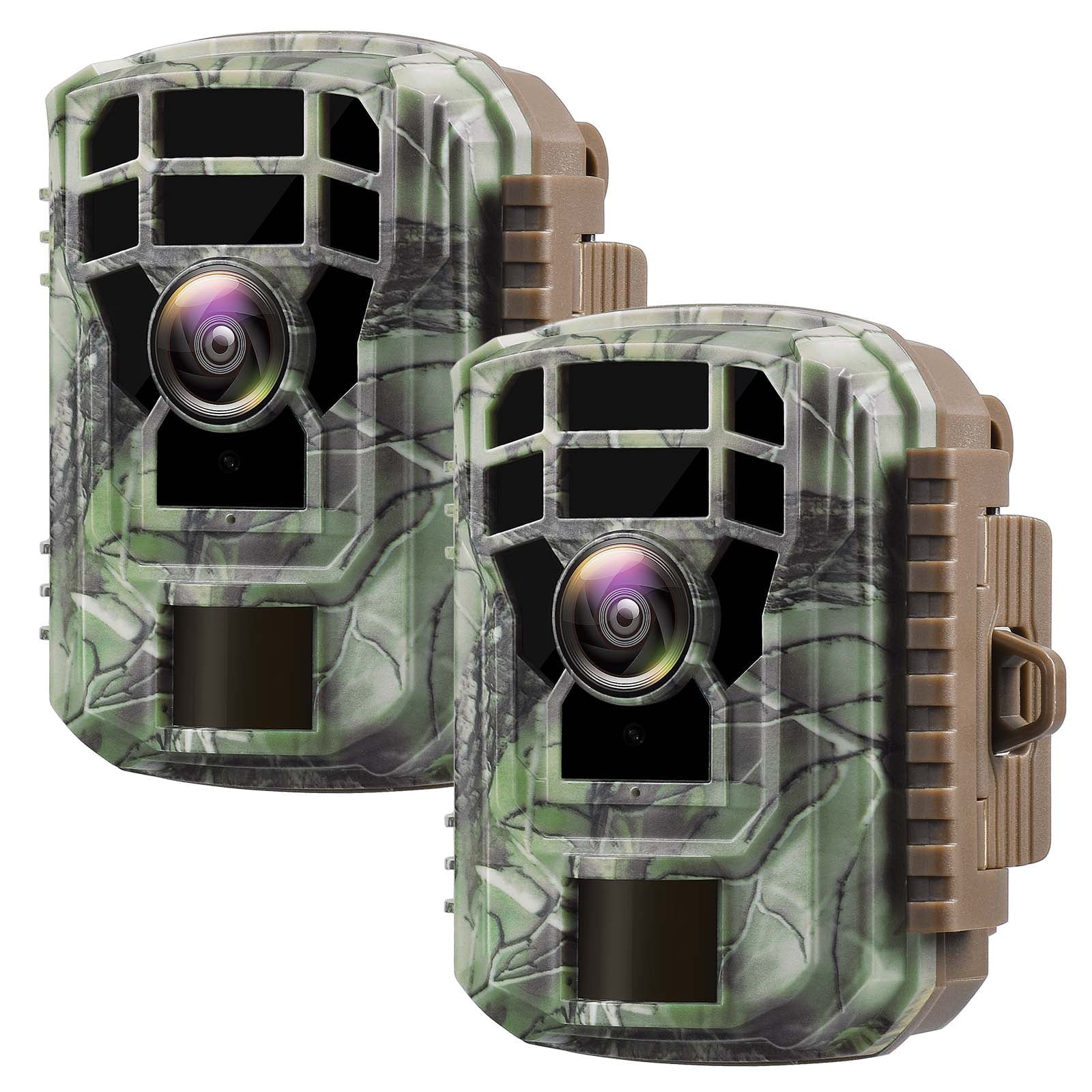 CAMPARK 2 Pack Trail Camera 1080P Deer Game Camera with Night Vision Motion Activated Waterproof for Hunting