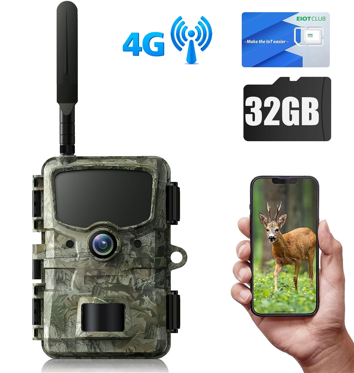 CAMPARK 4G Cellular 24MP 1080P Trail Game Hunting Camera Monitor