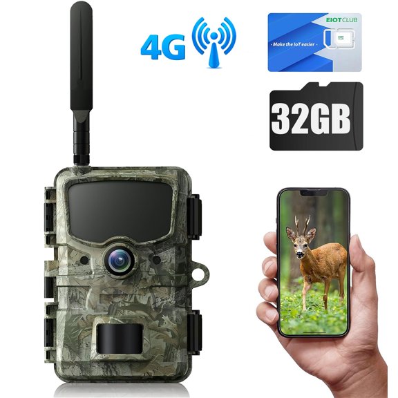 CAMPARK 4G Cellular 24MP 1080P Trail Game Hunting Camera Monitor