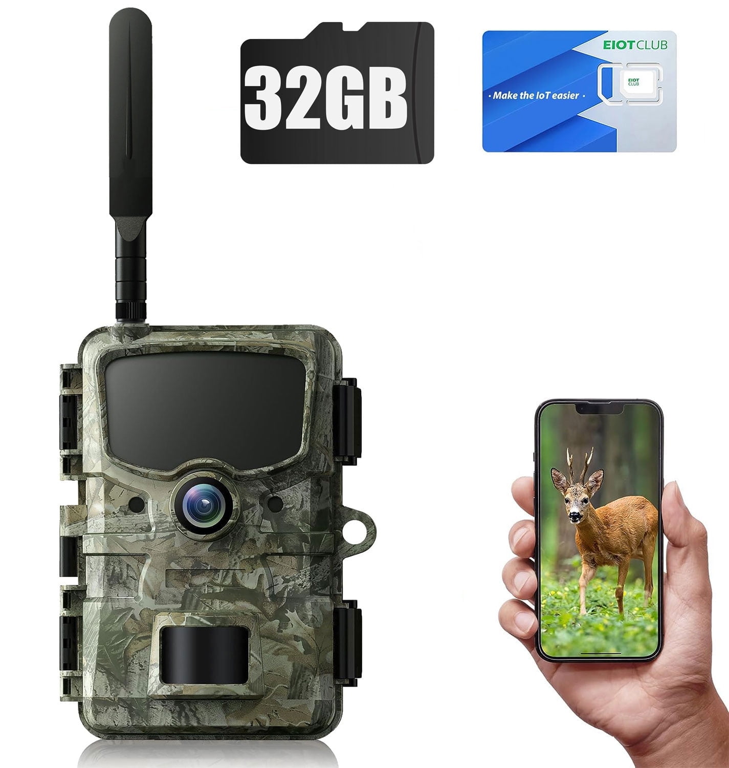 Campark 4G Cellular Trail Camera, 1080P 24MP, Night Vision, Motion